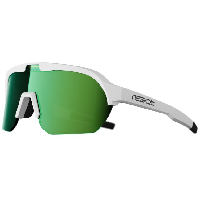 Ochelari de soare electro fotocromatici React Swiss OPTRAY ARC - lentila verde si rama alba