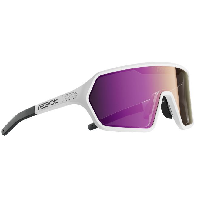 Ochelari de soare electro fotocromatici React Swiss REV NOVA - lentila mov si rama alba - masura S