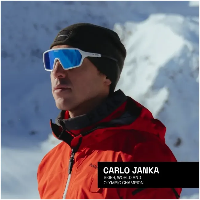 Ochelari de soare electro fotocromatici React Swiss REV SKY - lentila albastra si rama alba - masura M