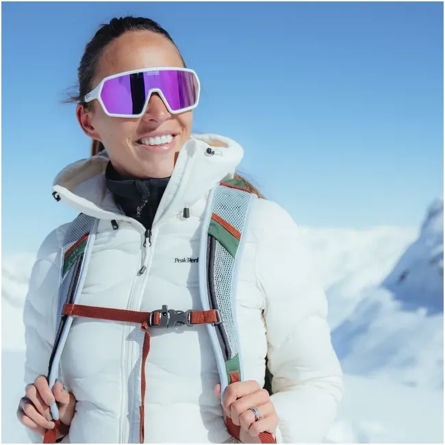 Ochelari de soare electro fotocromatici React Swiss REV NOVA - lentila mov si rama alba - masura S