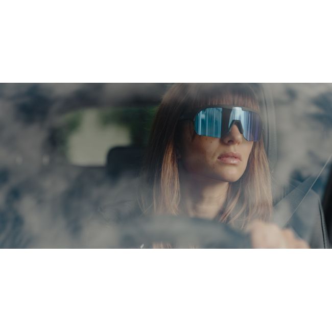 Ochelari de soare electro fotocromatici React Swiss OPTRAY SKY - lentila albastra si rama neagra