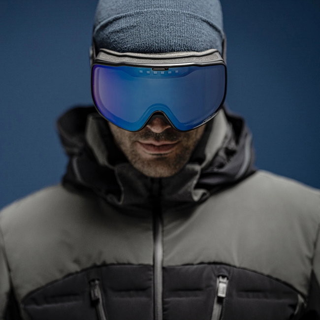 Ochelari de schi electro fotocromatici React Swiss SIGHT - lentila Sky si rama neagra