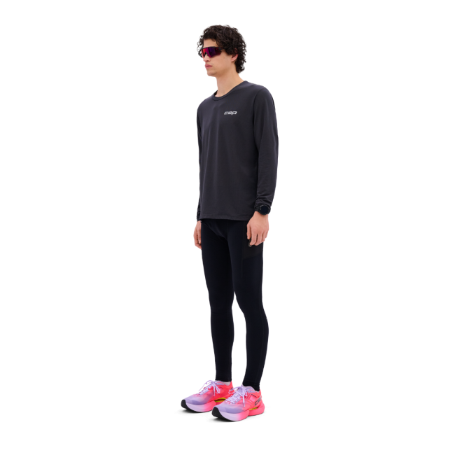 CEP - colanti compresie lungi de alergare barbati - Pro Run Tights Cargo - black