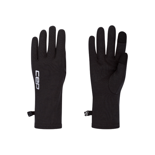 CEP - manusi alergare - Core Run Merino - negru