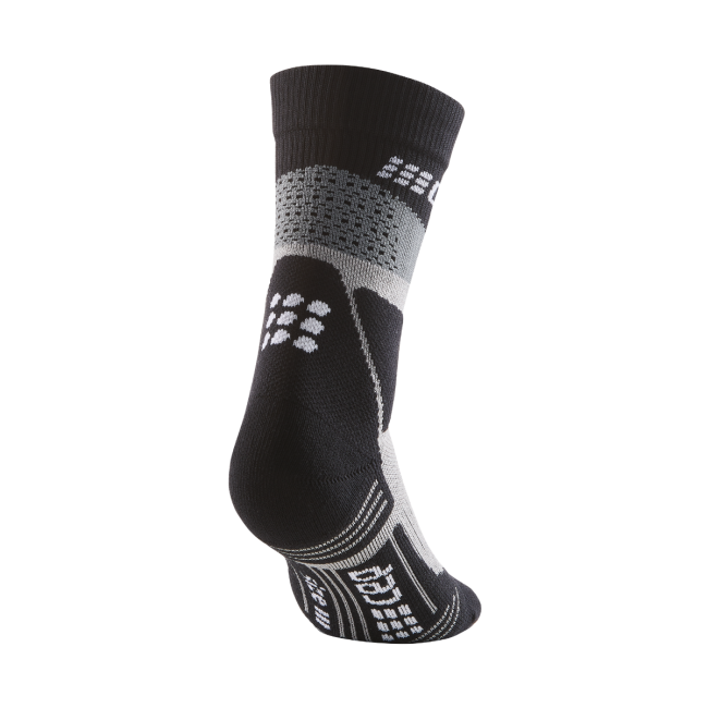 CEP - sosete compresie medii - max cushion hiking merino mid-cut - grey I black