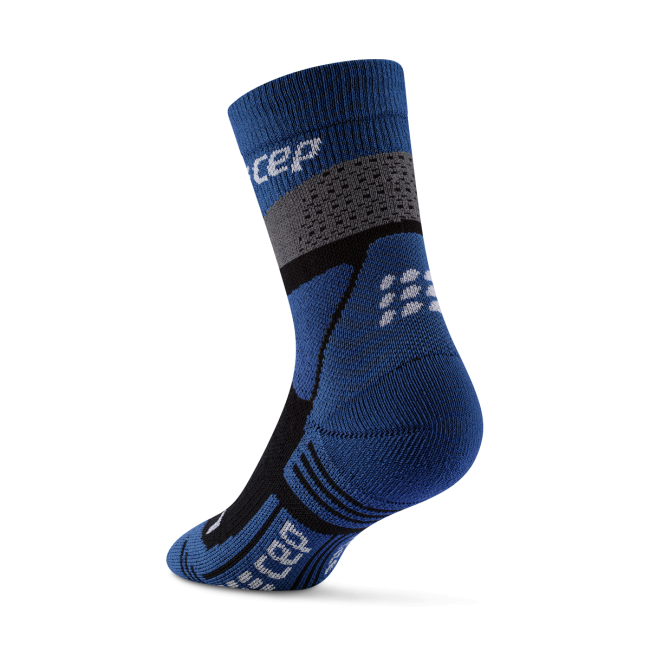 CEP - sosete compresie medii - max cushion hiking merino mid-cut - grey I blue