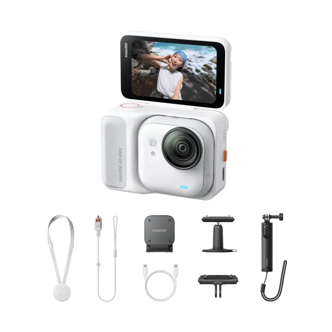Insta360 Go Ultra Camera Video Sport Ultra-compacta 4K - Creator Bundle - alba