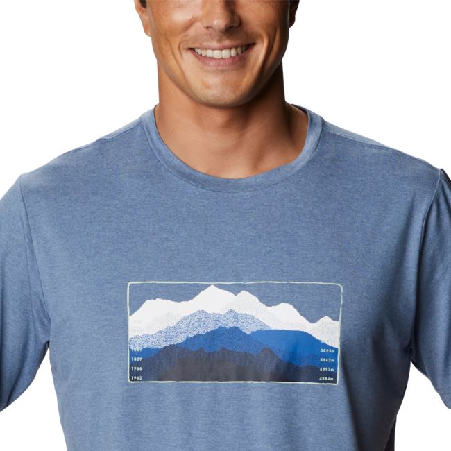 Columbia - Tricou Barbati Columbia Tech Trail Graphic Tee - albastru