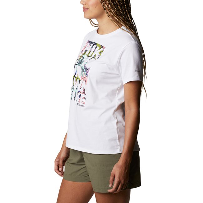 Columbia - Tricou Femei Columbia Sun Trek Ss Graphic Tee - alb