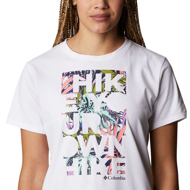 Columbia - Tricou Femei Columbia Sun Trek Ss Graphic Tee - alb