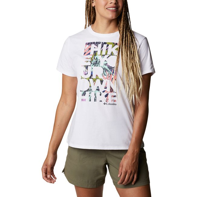 Columbia - Tricou Femei Columbia Sun Trek Ss Graphic Tee - alb