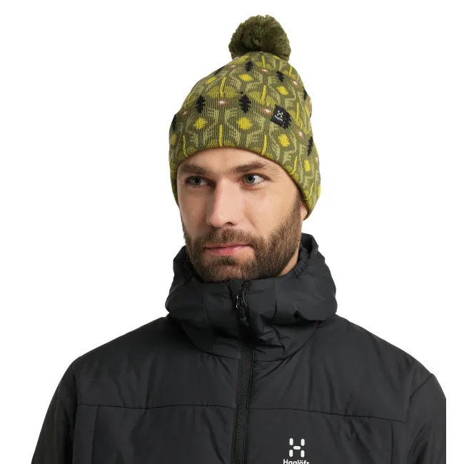 Caciulă Haglöfs Mountain Jaquard Beanie – Olive Green Pattern