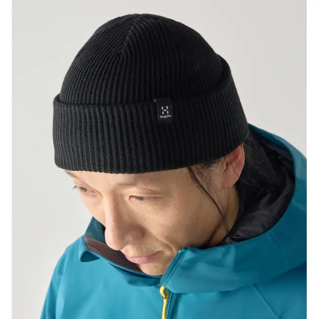 Haglöfs Vassi Beanie – Căciulă outdoor pentru iarnă din lână - neagra