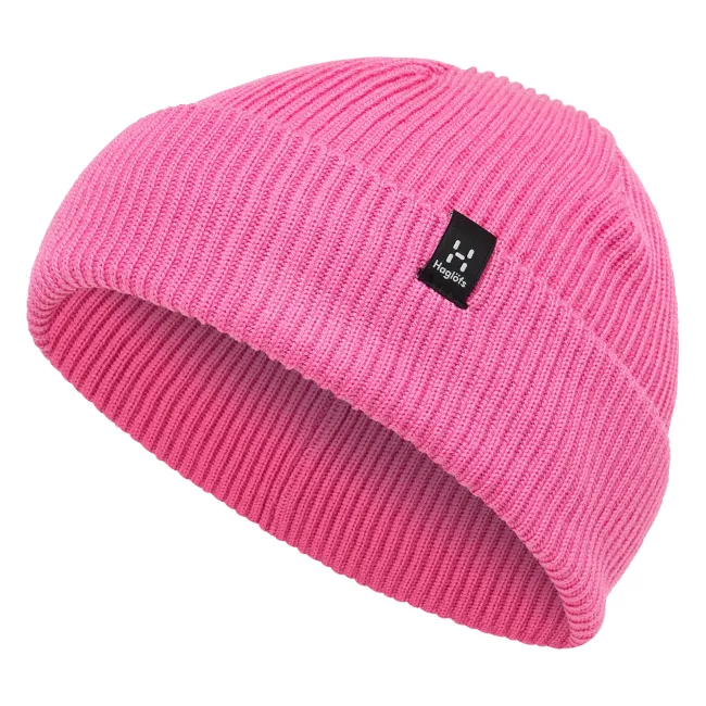 Haglöfs Vassi Beanie – Căciulă outdoor pentru iarnă din lână - roz Lantana Pink