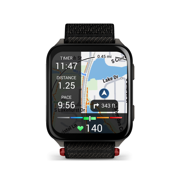 Garmin - Venu X1 - smartwatch cu GPS și AMOLED - Negru cu spate din titan argintiu și curea din nailon ComfortFit neagră