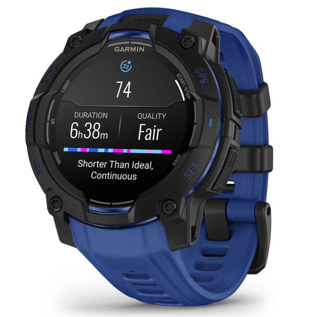 Garmin Instinct 3 AMOLED 45mm - Smartwatch Robust GPS - ediția limitată albastră