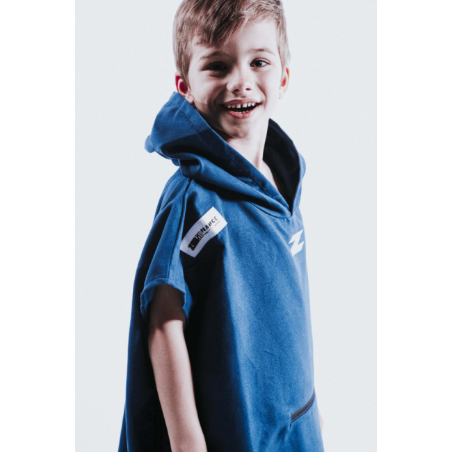 Z3R0D - prosop copii tip poncho - TRANSITION TOWEL KID - albastru navy