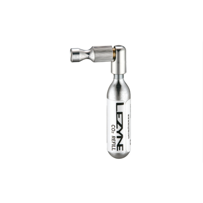 Lezyne - mini pompa CO2 - Trigger Drive cu cartus 26g - argintie