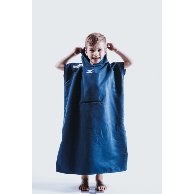Z3R0D - prosop copii tip poncho - TRANSITION TOWEL KID - albastru navy