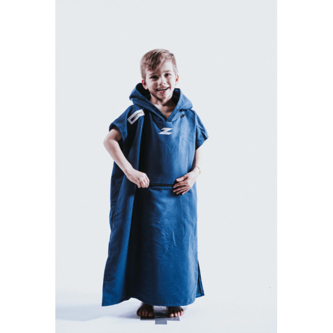 Z3R0D - prosop copii tip poncho - TRANSITION TOWEL KID - albastru navy