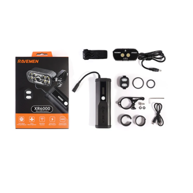 RAVEMEN - far 6000 lumeni - XR6000 USB - acumulator 8000Ah