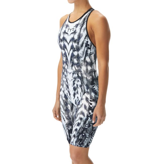 TYR - costum tehnic inot femei - Venzo Open Back - alb-gri