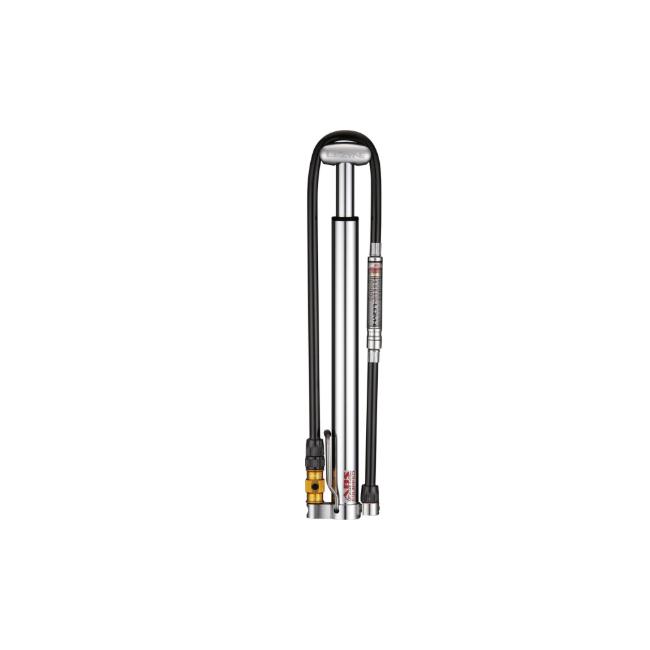 Lezyne - mini pompa - CNC Micro Floor Drive Digital HPG - afisaj digital- 160 psi | 11 bar - argintiu