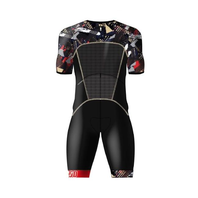 Z3R0D - costum triatlon cu maneca scurta - TTSUIT START HOMME - psycho champagne