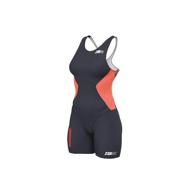 Z3R0D - Costum triatlon femei fara maneci - Racer TRISUIT WOMAN FUSION CORAL