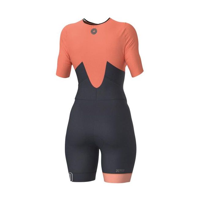 Z3R0D - Costum triatlon femei cu maneci - Racer TTsuit - fusion coral