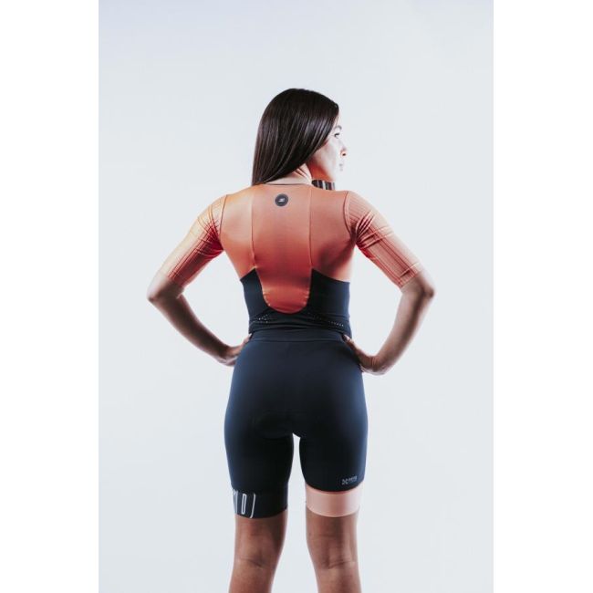 Z3R0D - Costum triatlon femei cu maneci - Racer TTsuit - fusion coral