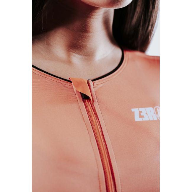 Z3R0D - Costum triatlon femei cu maneci - Racer TTsuit - fusion coral