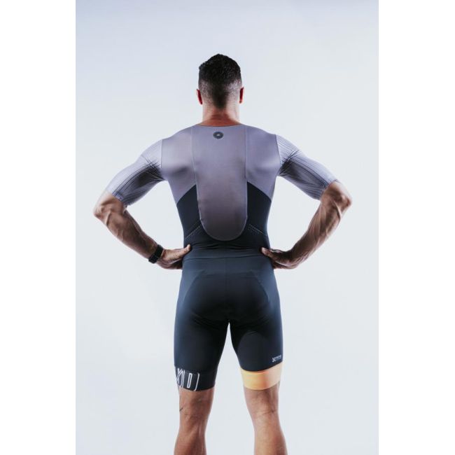 Z3R0D - costum barbati triatlon maneca scurta - TTSUIT Racer - cinder grey