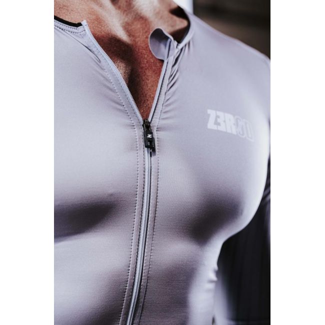 Z3R0D - costum barbati triatlon maneca scurta - TTSUIT Racer - cinder grey