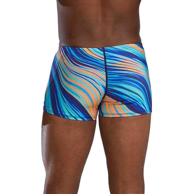 Costum înot TYR Riptide Square Leg - turcoaz/portocaliu | Durafast Elite