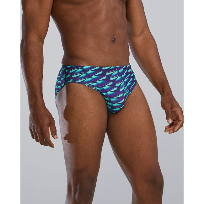 Slip înot TYR Dragonflyte - verde/bleumarin | rezistent clor