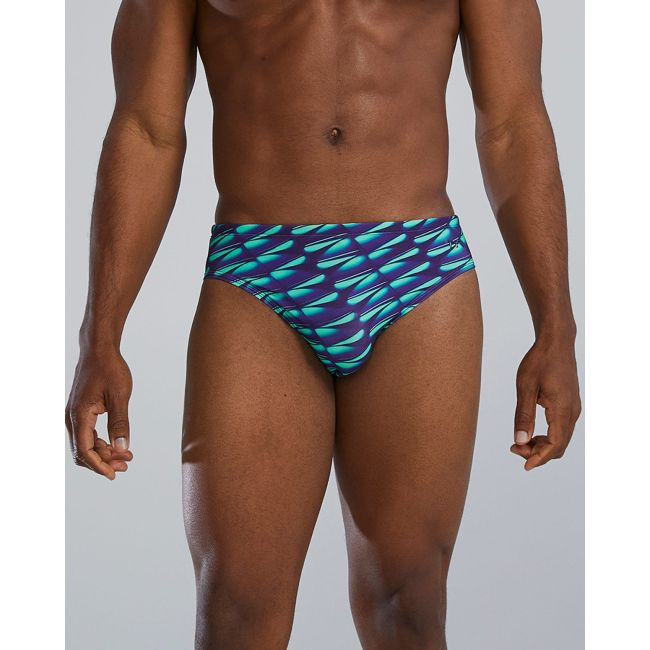 Slip înot TYR Dragonflyte - verde/bleumarin | rezistent clor