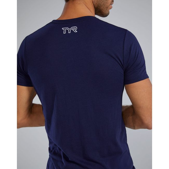 Tricou tehnic TYR Unisex Lightweight Ultrasoft Tech - confortabil - NAVY