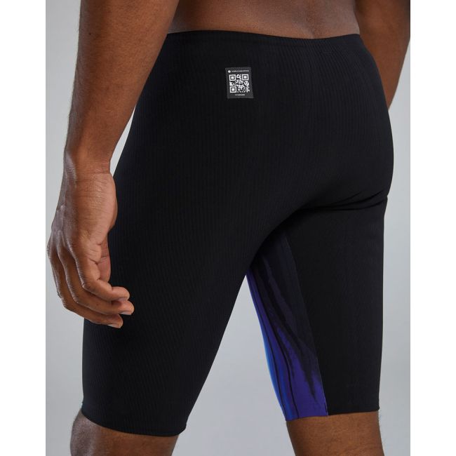 Jammer înot bărbați TYR Shockwave High Waist - lime/bleumarin | tehnologie Kinetic Tape