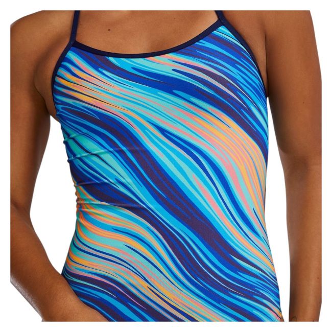 Costum înot întreg femei TYR Riptidal Trinityfit - albastru | rezistent clor