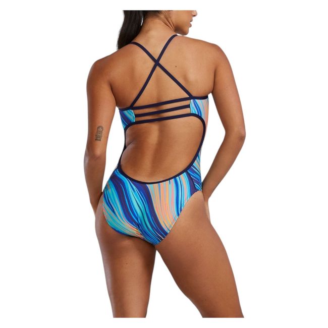 Costum înot întreg femei TYR Riptidal Trinityfit - albastru | rezistent clor
