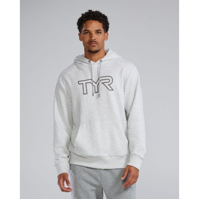 Hanorac unisex TYR Ultrasoft Big Logo Tech Hoodie - gri Ash Heather | confortabil