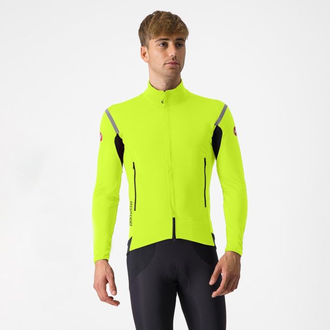 Jachetă ciclism Castelli Perfetto RoS 2 - galben fluo/argintiu reflex | GORE-TEX
