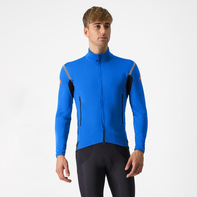Jachetă ciclism Castelli Perfetto RoS 2 - albastru electric/argintiu reflex | GORE-TEX