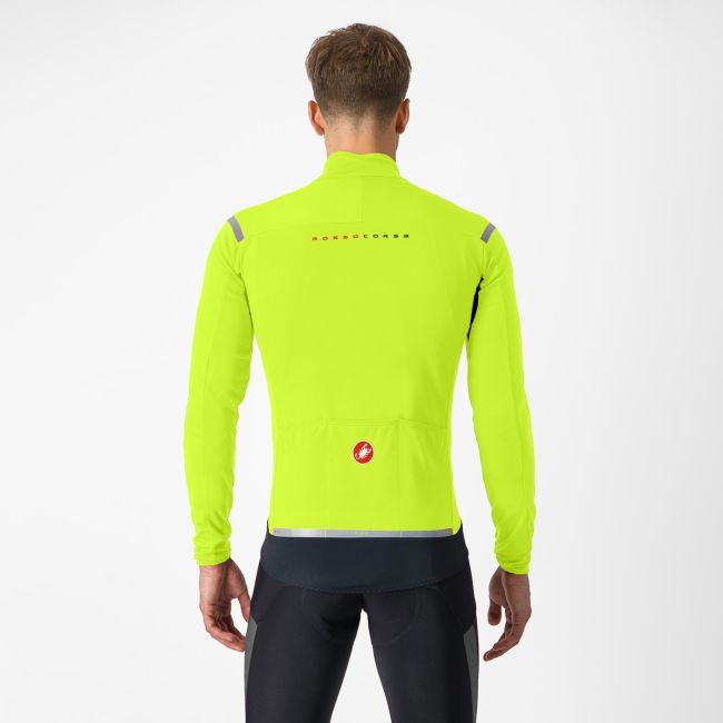 Jachetă ciclism Castelli Perfetto RoS 2 - galben fluo/argintiu reflex | GORE-TEX