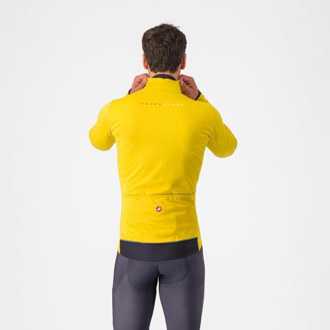 Jachetă ciclism Castelli Alpha 150 - Mango Mojito/negru | izolație extremă -2°C