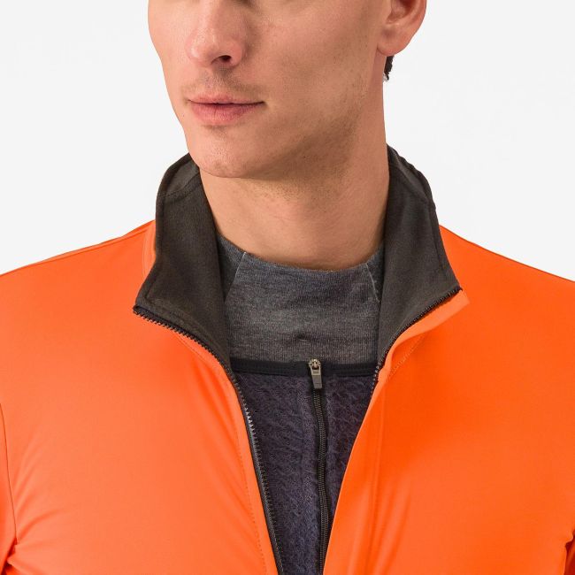 Jachetă ciclism Castelli Alpha 150 - portocaliu/gri | izolație extremă -2°C