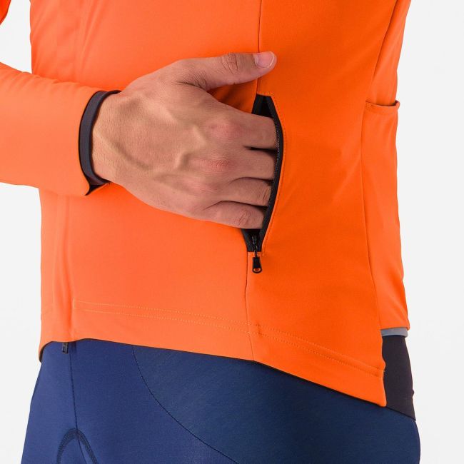Jachetă ciclism Castelli Alpha 150 - portocaliu/gri | izolație extremă -2°C