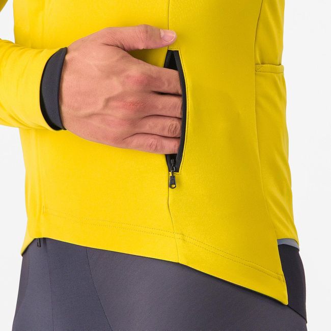 Jachetă ciclism Castelli Alpha 150 - Mango Mojito/negru | izolație extremă -2°C