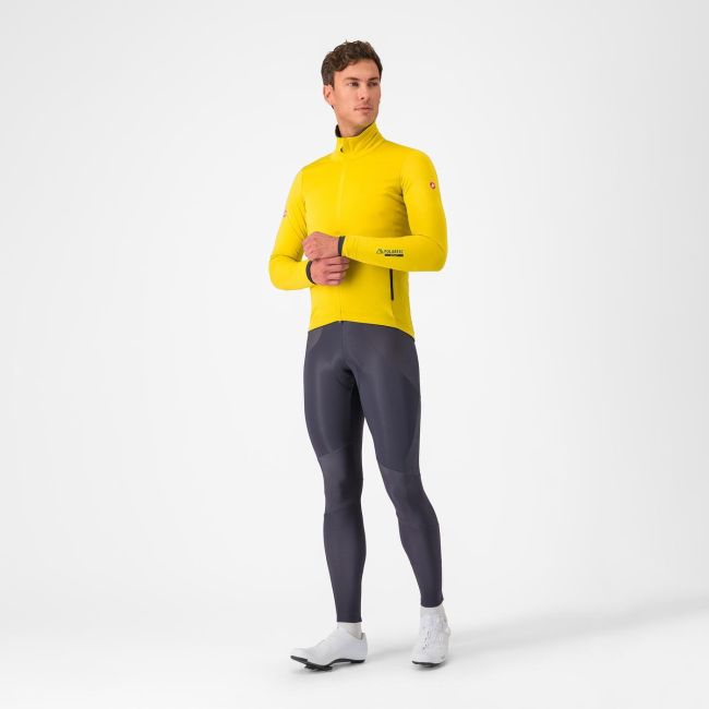 Jachetă ciclism Castelli Alpha 150 - Mango Mojito/negru | izolație extremă -2°C